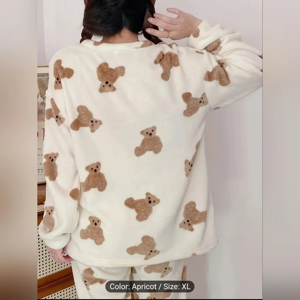 NIP Amazing Plush Soft Teddy Bear Warm Pajamas Xl - Picture 7 of 9